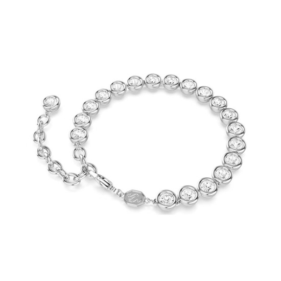 Swarovski Βραχιόλι Imber Tennis Στρογγυλό κόψιμο, Λευκό, Ρόδιο 5682666