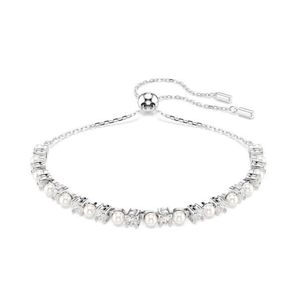 Swarovski Βραχιόλι Matrix με πέρλες και κρύσταλλο Στρογγυλό Λευκό 5689633 Swarovski Βραχιόλι Matrix με πέρλες και κρύσταλλο Στρογγυλό Λευκό 5689633