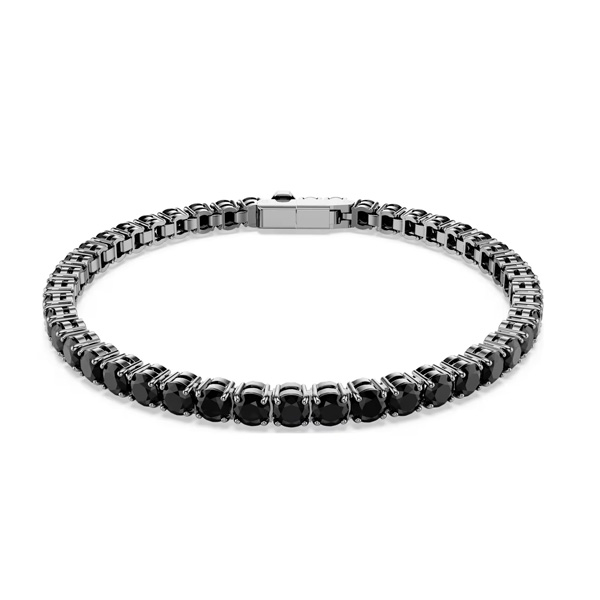 Swarovksi Βραχιόλι Tennis Matrix Στρογγυλή κοπή, Μαύρο, Επιμετάλλωση ρουθηνίου 5696033 Swarovksi Βραχιόλι Tennis Matrix Στρογγυλή κοπή, Μαύρο, Επιμετάλλωση ρουθηνίου 5696033