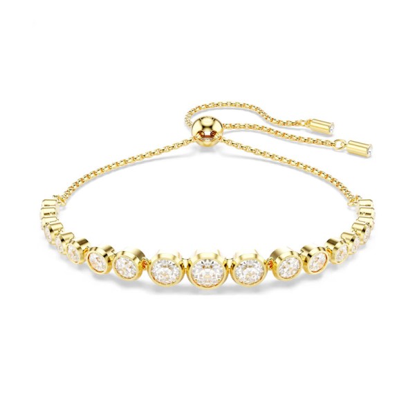 Swarovski Βραχιόλι Tennis Imber Μικτές στρογγυλές κοπές, Λευκό, Επιμετάλλωση σε χρυσαφί τόνο 5705450 Swarovski Βραχιόλι Tennis Imber Μικτές στρογγυλές κοπές, Λευκό, Επιμετάλλωση σε χρυσαφί τόνο 5705450