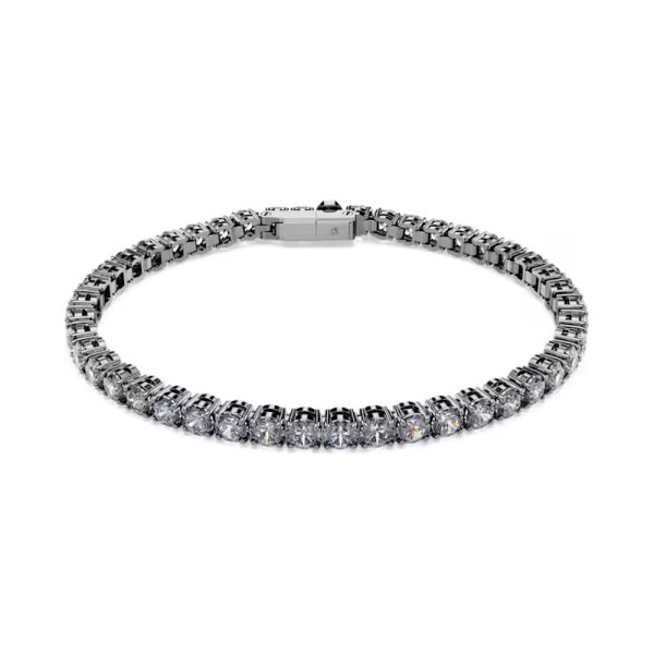 Swarovski Βραχιόλι Matrix Tennis Στρογγυλή κοπή, Γκρι, Επιμετάλλωση ρουθηνίου 5706561 Swarovski Βραχιόλι Matrix Tennis Στρογγυλή κοπή, Γκρι, Επιμετάλλωση ρουθηνίου 5706561