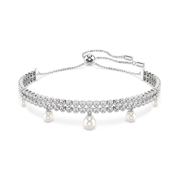 Swarovski Βραχιόλι Ariana Grande Crystal pearl, Στρογγυλή κοπή, Λευκό, Επιμετάλλωση ροδίου 5720870 Swarovski Βραχιόλι Ariana Grande Crystal pearl, Στρογγυλή κοπή, Λευκό, Επιμετάλλωση ροδίου 5720870