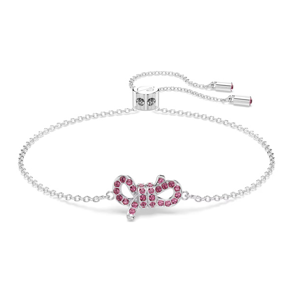 Swarovski Βραχιόλι με Φιόγκος, Ροζ, Επιμετάλλωση ροδίου 5723553 Swarovski Βραχιόλι με Φιόγκος, Ροζ, Επιμετάλλωση ροδίου 5723553