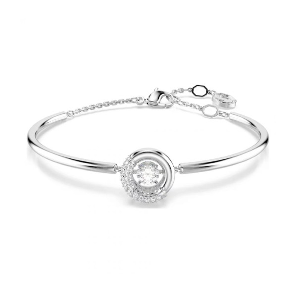 Swarovski Άκαμπτο βραχιόλι Dextera Στρογγυλή κοπή, Λευκό, Επιμετάλλωση ροδίου 5733399 Swarovski Άκαμπτο βραχιόλι Dextera Στρογγυλή κοπή, Λευκό, Επιμετάλλωση ροδίου 5733399