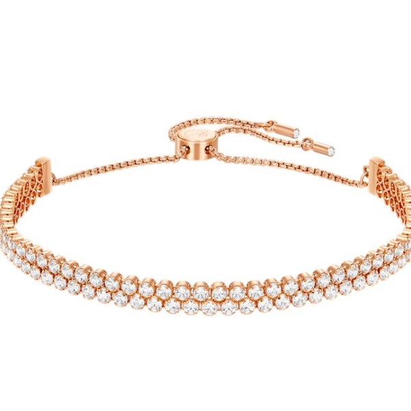 Swarovski Βραχιόλι Subtle Λευκό, Επιμετάλλωση σε ροζ χρυσαφί τόνο 5224182 Swarovski Βραχιόλι Subtle Λευκό, Επιμετάλλωση σε ροζ χρυσαφί τόνο 5224182
