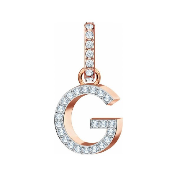 Swarovski Γούρι G Ροζ-Χρυσό 5437614 Swarovski Γούρι G Ροζ-Χρυσό 5437614