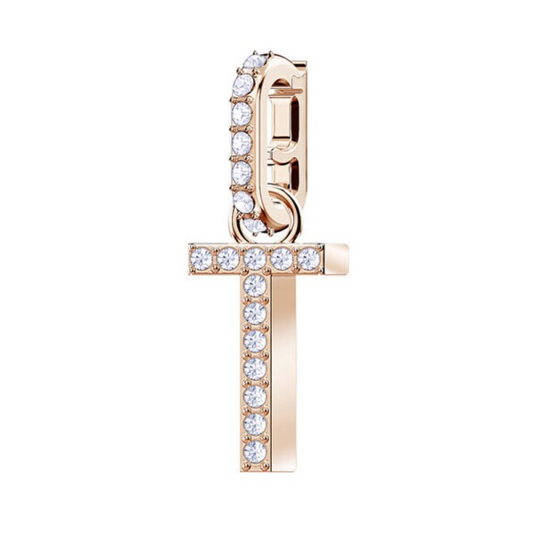 Swarovski Γούρι T Ροζ-Χρυσό 5437615 Swarovski Γούρι T Ροζ-Χρυσό 5437615