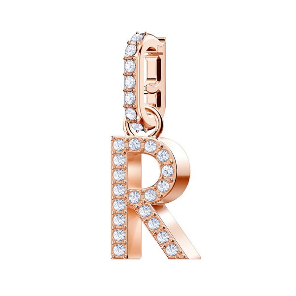 Swarovski Γούρι R Ροζ-Χρυσό 5437617 Swarovski Γούρι R Ροζ-Χρυσό 5437617