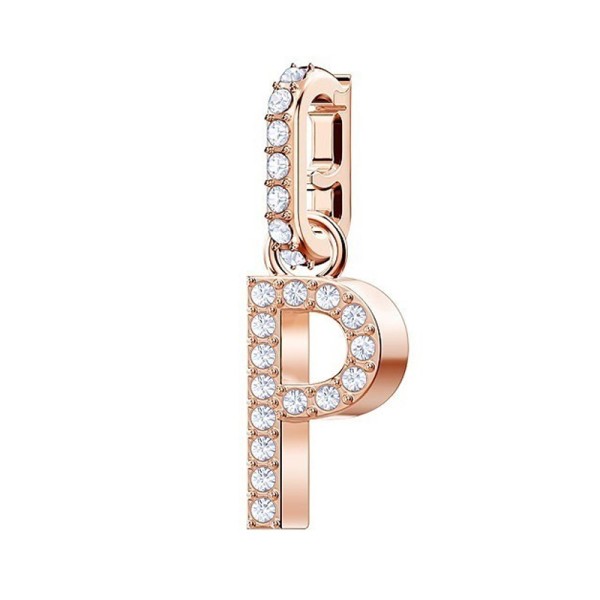 Swarovski Γούρι P Ροζ-Χρυσό 5437625 Swarovski Γούρι P Ροζ-Χρυσό 5437625