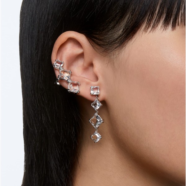 SWAROVSKI Σκουλαρίκι-χειροπέδα Χιλιετίας Λευκό, Επιμετάλλωση ροδίου SWAROVSKI Σκουλαρίκι-χειροπέδα Χιλιετίας Λευκό, Επιμετάλλωση ροδίου
