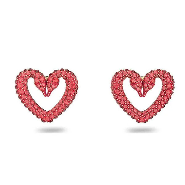Swarovski Σκουλαρίκια Καρδιές Κύκνοι 5649005
