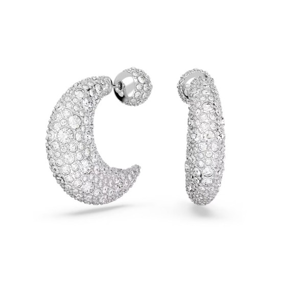 Swarovski Σκουλαρίκια Luna Φεγγάρι, Λευκό, Ρόδιο 5666179