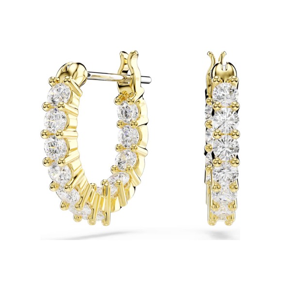 Swarovski Κρίκοι Matrix Vittore Στρογγυλή κοπή, Λευκά, Επιμετάλλωση σε χρυσαφί τόνο 5733398 Swarovski Κρίκοι Matrix Vittore Στρογγυλή κοπή, Λευκά, Επιμετάλλωση σε χρυσαφί τόνο 5733398