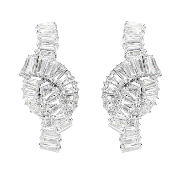 Swarovski σκουλαρίκια τρυπητά Matrix Κοπή Μπαγκέτα, Κόμπος, Λευκά, Επιμετάλλωση ροδίου 5727040 Swarovski σκουλαρίκια τρυπητά Matrix Κοπή Μπαγκέτα, Κόμπος, Λευκά, Επιμετάλλωση ροδίου 5727040