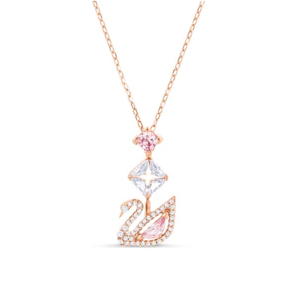 SWAROVSKI Κολιέ σε σχήμα Υ Dazzling Κύκνος, Ροζ, Επιμετάλλωση σε ροζ χρυσαφί τόνο 5473024 SWAROVSKI Κολιέ σε σχήμα Υ Dazzling Κύκνος, Ροζ, Επιμετάλλωση σε ροζ χρυσαφί τόνο 5473024