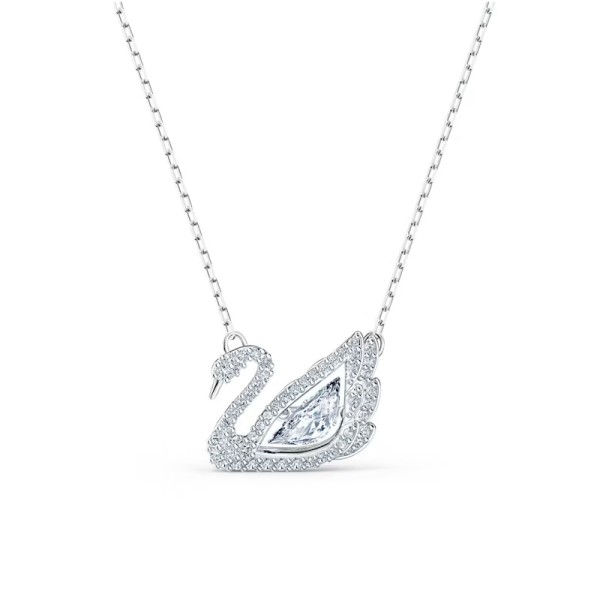 SWAROVSKI Κολιέ Dancing Κύκνος, Λευκό, Επιμετάλλωση ροδίου 5514421 SWAROVSKI Κολιέ Dancing Κύκνος, Λευκό, Επιμετάλλωση ροδίου 5514421