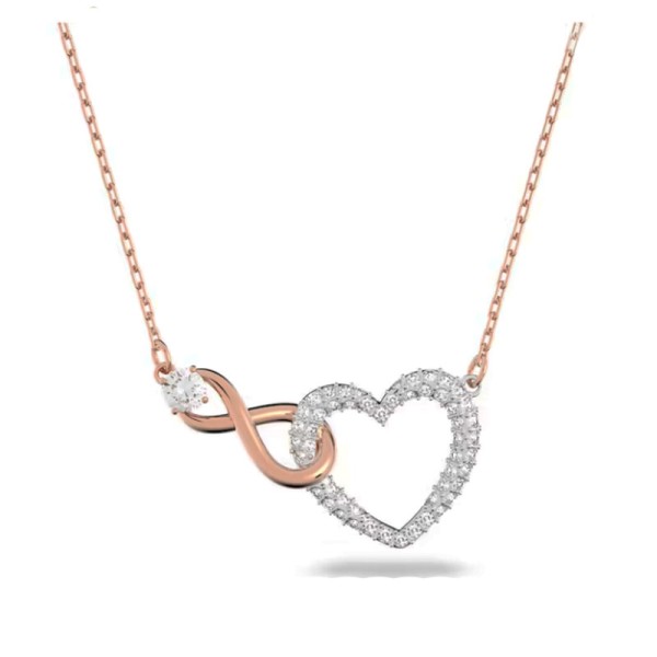 SWAROVSKI Κολιέ Άπειρο και καρδιά Λευκό Μικτό μεταλλικό φινίρισμα 5518865 SWAROVSKI Κολιέ Άπειρο και καρδιά Λευκό Μικτό μεταλλικό φινίρισμα 5518865