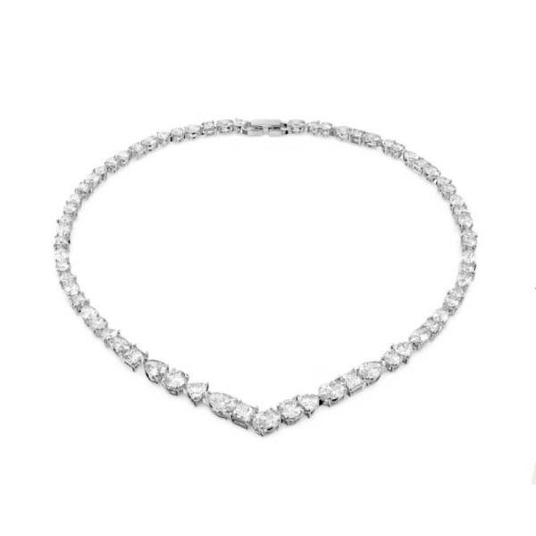 Swarovski Κολιέ Τένις Λουξ V Μικτά κοψίματα Λευκό Ρόδιο 5556917 Swarovski Κολιέ Τένις Λουξ V Μικτά κοψίματα Λευκό Ρόδιο 5556917