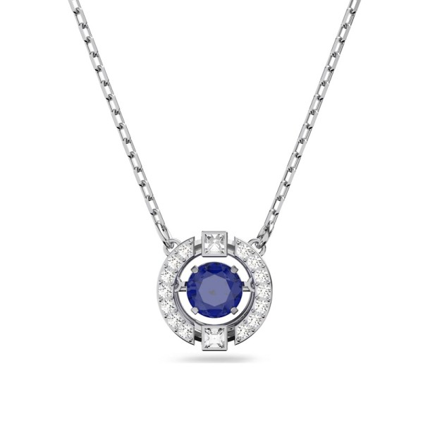 Swarovski Κολιέ Una Στρογγυλή κοπή, Μπλε, με ρόδιο 5576110 Swarovski Κολιέ Una Στρογγυλή κοπή, Μπλε, με ρόδιο 5576110