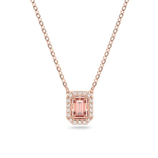 Swarovski Millenia necklace Octagon cut, Pink, Rose gold-tone plated 5614933