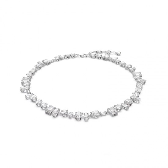 Κολιέ SWAROVSKI Gema Μικτά κοψίματα, Λευκό, Ρόδιο 5639327