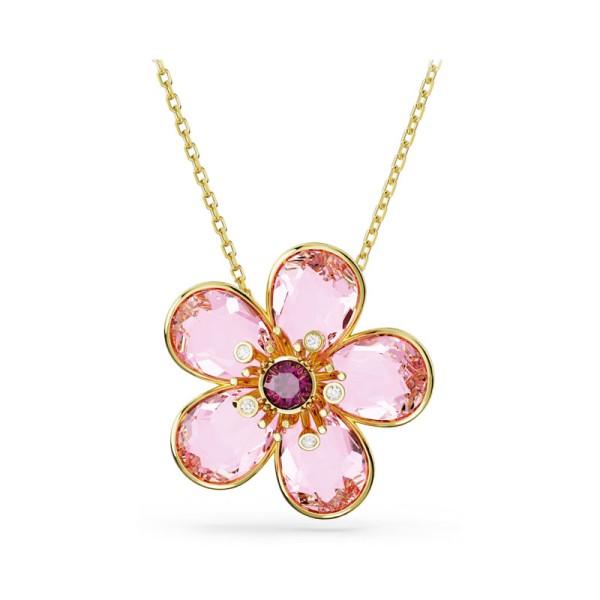 Swarovski Μενταγιόν Florere Λουλούδι, Μικρό, Ροζ, Επιχρυσωμένο 5657875 Swarovski Μενταγιόν Florere Λουλούδι, Μικρό, Ροζ, Επιχρυσωμένο 5657875