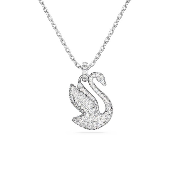 SWAROVSKI Εικονικός Κύκνος μενταγιόν, μεσαίο, λευκό, ρόδιο 5660027 SWAROVSKI Εικονικός Κύκνος μενταγιόν, μεσαίο, λευκό, ρόδιο 5660027