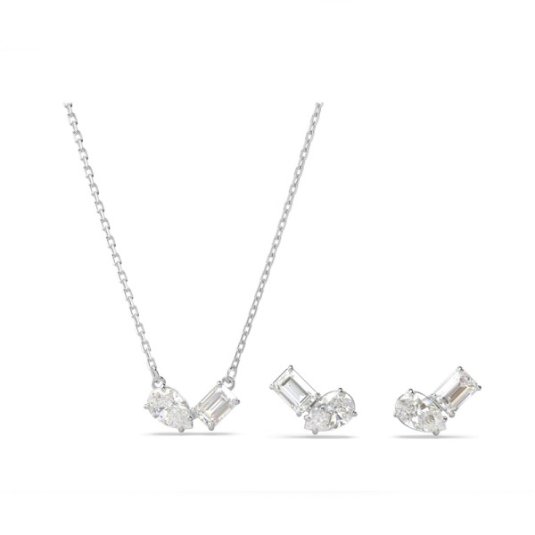 Σετ Swarovski Mesmera Μικτά κοψίματα, Λευκό, Ρόδιο 5665829 Σετ Swarovski Mesmera Μικτά κοψίματα, Λευκό, Ρόδιο 5665829