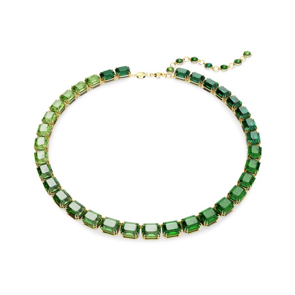 Swarovski Κολιέ Millenia Tennis με οκτάγωνη κοπή, πράσινο, επιχρυσωμένο σε χρυσό 5671257 Swarovski Κολιέ Millenia Tennis με οκτάγωνη κοπή, πράσινο, επιχρυσωμένο σε χρυσό 5671257