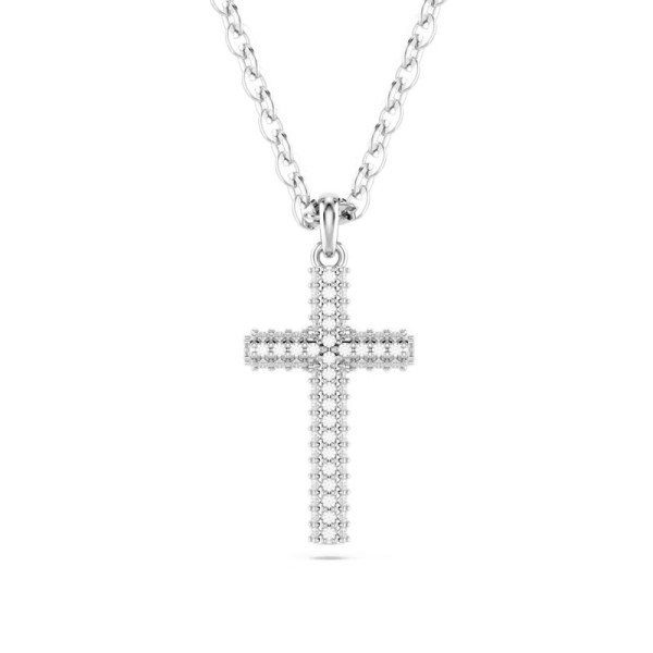 Swarovski μενταγιόν, Σταυρός, Λευκό, Ρόδιο 5675577 Swarovski μενταγιόν, Σταυρός, Λευκό, Ρόδιο 5675577