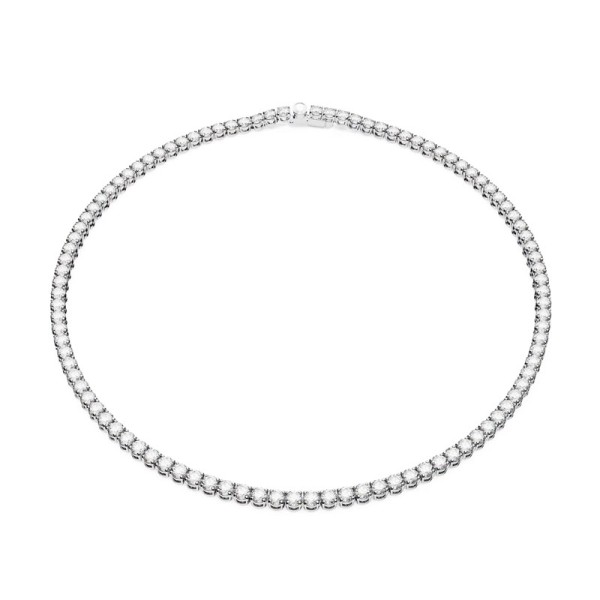 Swarovski Κολιέ Matrix Tennis Στρογγυλή κοπή, Λευκό, Επιμετάλλωση ροδίου 5681801 Swarovski Κολιέ Matrix Tennis Στρογγυλή κοπή, Λευκό, Επιμετάλλωση ροδίου 5681801