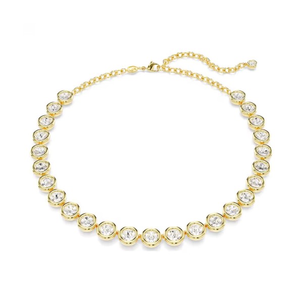 SWAROVSKI Imber Tennis κολιέ Στρογγυλή κοπή, Λευκό, επίχρυσο 5682585 SWAROVSKI Imber Tennis κολιέ Στρογγυλή κοπή, Λευκό, επίχρυσο 5682585