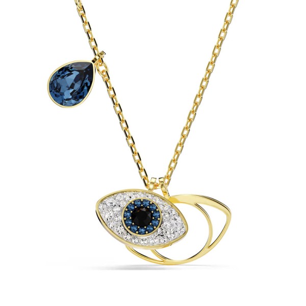 Swarovski Μενταγιόν Symbolica Μάτι, Μπλε, Επιμετάλλωση σε χρυσαφί τόνο 5692178 Swarovski Μενταγιόν Symbolica Μάτι, Μπλε, Επιμετάλλωση σε χρυσαφί τόνο 5692178