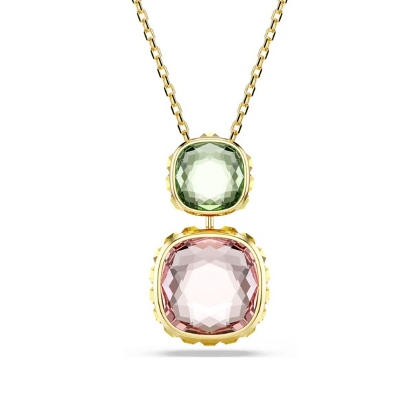 Swarovski Μενταγιόν Chroma Κοπή cushion, Πολύχρωμο, Επιμετάλλωση σε χρυσαφί τόνο 5692496 Swarovski Μενταγιόν Chroma Κοπή cushion, Πολύχρωμο, Επιμετάλλωση σε χρυσαφί τόνο 5692496
