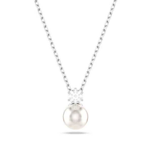 Swarovski Μενταγιόν Κρυστάλλινο Matrix με πέρλα, Λευκό, Επιμετάλλωση ροδίου 5693897 Swarovski Μενταγιόν Κρυστάλλινο Matrix με πέρλα, Λευκό, Επιμετάλλωση ροδίου 5693897