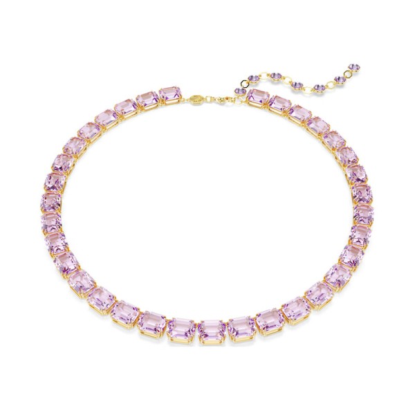 Swarovski Κολιέ Tennis Millenia Οκταγωνική κοπή, Μοβ, Επιμετάλλωση σε χρυσαφί τόνο 5705754 Swarovski Κολιέ Tennis Millenia Οκταγωνική κοπή, Μοβ, Επιμετάλλωση σε χρυσαφί τόνο 5705754