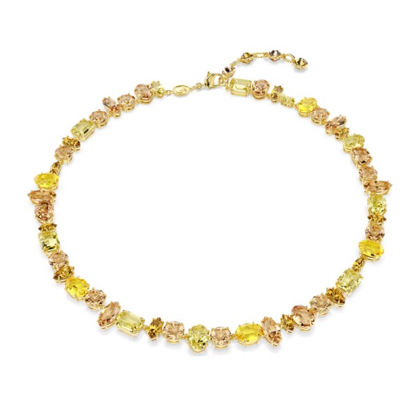 Swarovski Κολιέ Tennis Gema Μείξη κοπών, Κίτρινο, Επιμετάλλωση σε χρυσαφί τόνο 5718071 Swarovski Κολιέ Tennis Gema Μείξη κοπών, Κίτρινο, Επιμετάλλωση σε χρυσαφί τόνο 5718071