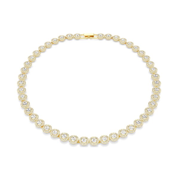 Swarovski Κολιέ Una Angelic Tennis, στρογγυλό κόψιμο, λευκό, επίχρυσο 5720505 Swarovski Κολιέ Una Angelic Tennis, στρογγυλό κόψιμο, λευκό, επίχρυσο 5720505