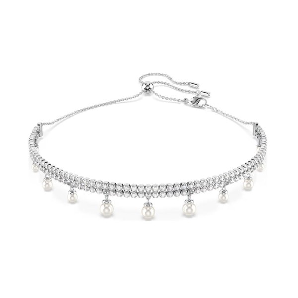 Swarovski Τσόκερ Ariana Grande Crystal pearl, Στρογγυλή κοπή, Λευκό, Επιμετάλλωση ροδίου 5720865 Swarovski Τσόκερ Ariana Grande Crystal pearl, Στρογγυλή κοπή, Λευκό, Επιμετάλλωση ροδίου 5720865