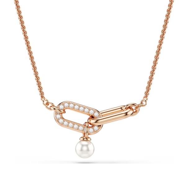 Swarovski Μενταγιόν Constella Crystal pearl, Στρογγυλή κοπή, Λευκό, Επιμετάλλωση σε ροζ χρυσαφί τόνο 5728589 Swarovski Μενταγιόν Constella Crystal pearl, Στρογγυλή κοπή, Λευκό, Επιμετάλλωση σε ροζ χρυσαφί τόνο 5728589