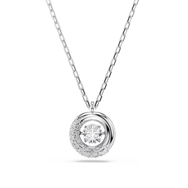 Swarovski Μενταγιόν Dextera Στρογγυλή κοπή, Λευκό, Επιμετάλλωση ροδίου 5733400 Swarovski Μενταγιόν Dextera Στρογγυλή κοπή, Λευκό, Επιμετάλλωση ροδίου 5733400