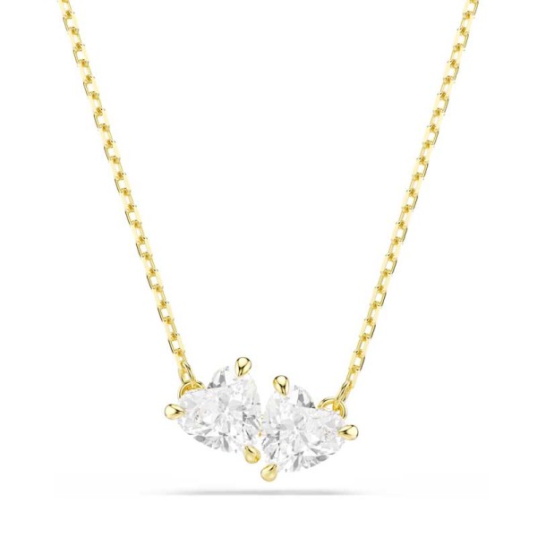 Swarovski Κολιέ Mesmera Attract Καρδιά, Λευκό, Επιμετάλλωση σε χρυσαφί τόνο 5733475 Swarovski Κολιέ Mesmera Attract Καρδιά, Λευκό, Επιμετάλλωση σε χρυσαφί τόνο 5733475