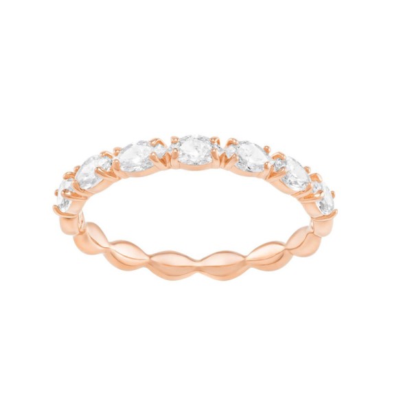 Swarovski Δαχτυλίδι Βίκτορ Μαρκησία Λευκό, Επιμετάλλωση σε ροζ χρυσαφί τόνο 5351769