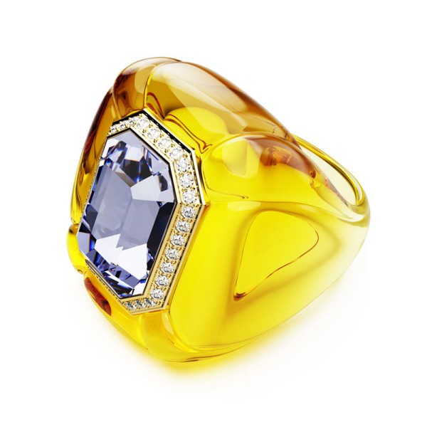 Swarovski Δαχτυλίδι κοκτέιλ Dulcis Κοπή Cushion, Pavé, Κίτρινο 5709976 Swarovski Δαχτυλίδι κοκτέιλ Dulcis Κοπή Cushion, Pavé, Κίτρινο 5709976