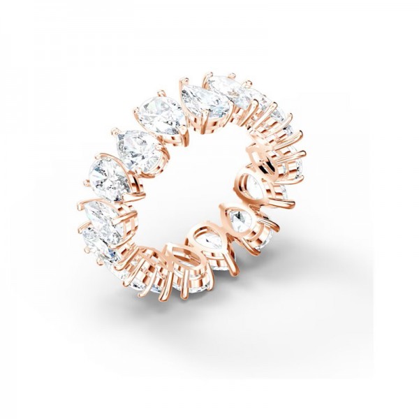 Swarovski Δαχτυλίδι Vittore Κρύσταλλα Λευκό, Επιμετάλλωση σε ροζ χρυσαφί τόνο 5585425