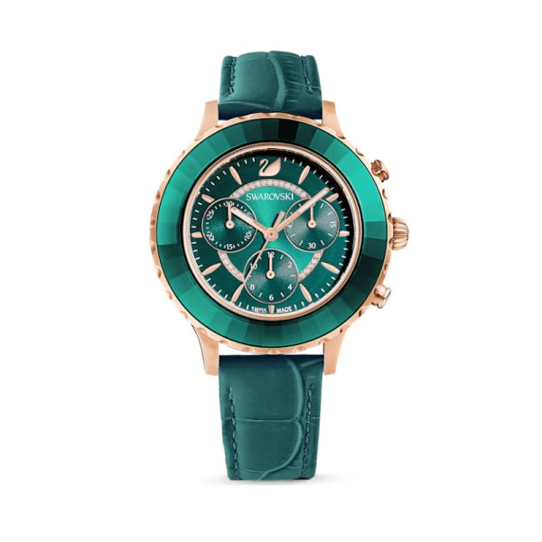 Ρολόι Swarovski Οκτέα Λουξ Χρόνο Πράσινο, Φινίρισμα σε ροζ χρυσό 5452498 Ρολόι Swarovski Οκτέα Λουξ Χρόνο Πράσινο, Φινίρισμα σε ροζ χρυσό 5452498