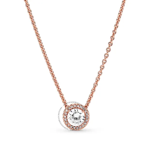 Pandora Στρογγυλό αστραφτερό κολιέ 386240cz-45