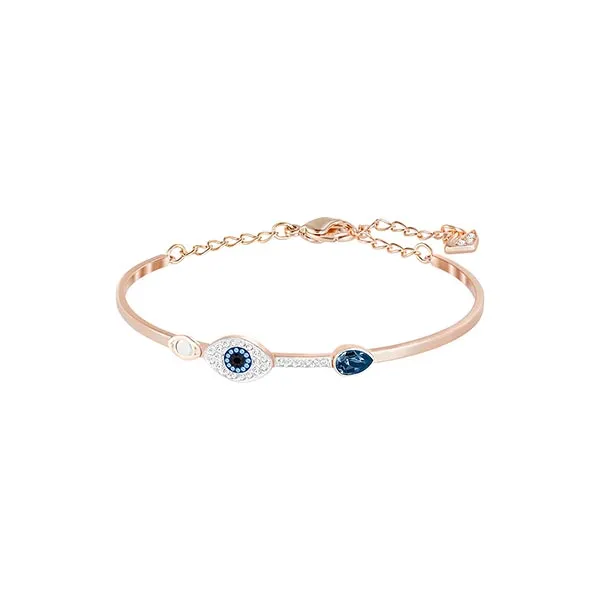 Swarovski Άκαμπτο Βραχιόλι Συμβολικό Μάτι, Μπλε, Φινίρισμα Από Διάφορα Μέταλλα 5171991