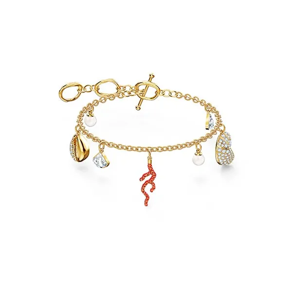 SWAROVSKI ΚΟΧΥΛΙ ΚΟΡΑΛΙ ΒΡΑΧΙΟΛΙ ΚΟΚΚΙΝΟ ΧΡΥΣΟ ΤΟΝΟΣ ΕΠΙΜΕΤΑΛΛΩΜΕΝΟ 5520673