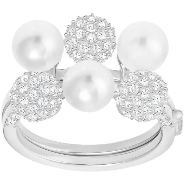 Swarovski Θεμελιώδης Ρόδιο Γυαλιστερό δαχτυλίδι 5286722